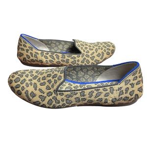 Rothy's Shoe Size 5.5 Beige Synthetic Leopard Print Slip On Flats